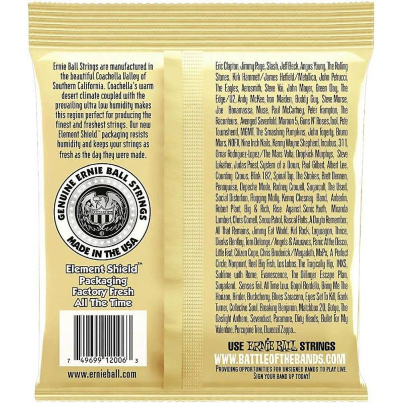 Струны для акустической гитары Ernie Ball 2006 Earthwood 80/20 Bronze Extra Light 10/50