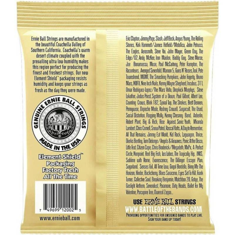 Струны для акустической гитары Ernie Ball 2008 Earthwood 80/20 Bronze Rock and Blues 10/52