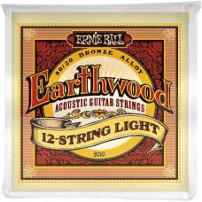 Струны для акустической гитары Ernie Ball 2010 Earthwood 80/20 Bronze 12-String Light 9/46
