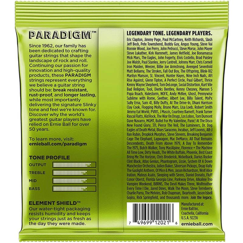 Струны для электрогитары Ernie Ball 2021 Paradigm Slinky 10/46
