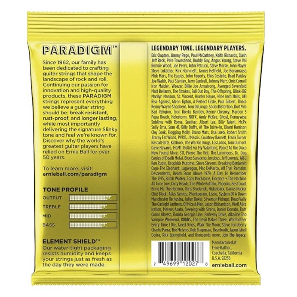 Струни для електрогітари Ernie Ball 2027 Paradigm Slinky 11/54