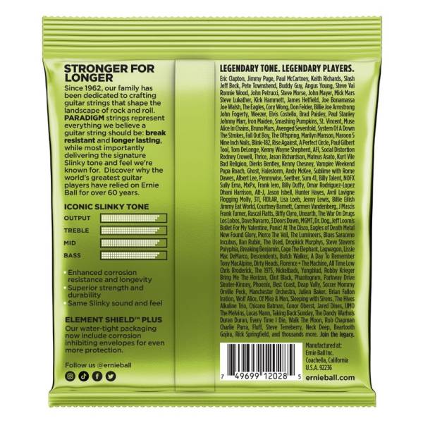 Струни для електрогітари Ernie Ball 2028 Paradigm Slinky 7 Strings 10/56