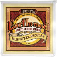 Струны для акустической гитары Ernie Ball 2043 Earthwood 80/20 Bronze Silk and Steel Reguilar 13/56