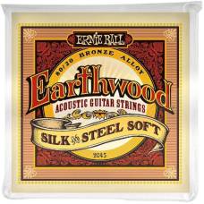 Струни для акустичної гітари Ernie Ball 2045 Earthwood 80/20 Bronze Silk Steel Soft 11/52