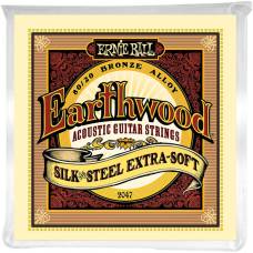 Струны для акустической гитары Ernie Ball 2047 Earthwood 80/20 Bronze Silk and Steel Extra Soft 10/50