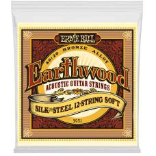 Струни для акустичної гітари Ernie Ball 2051 Earthwood 80/20 Bronze Silk and Steel Extra Soft 12 Strings 9/46
