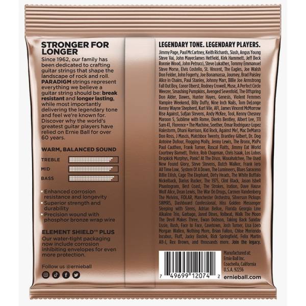 Струны для акустической гитары Ernie Ball 2074 Paradigm Medium Phosphor Bronze 13/56