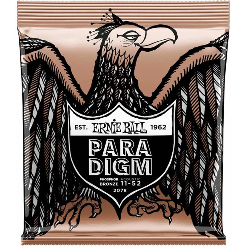 Струны для акустической гитары Ernie Ball 2078 Paradigm Light Phosphor Bronze 11/52
