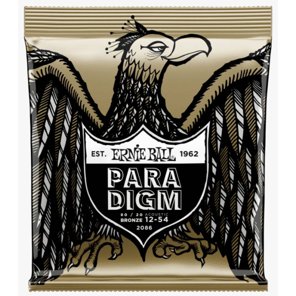 Струны для акустической гитары Ernie Ball 2086 Paradigm Medium-Light 80/20 Bronze 12/54