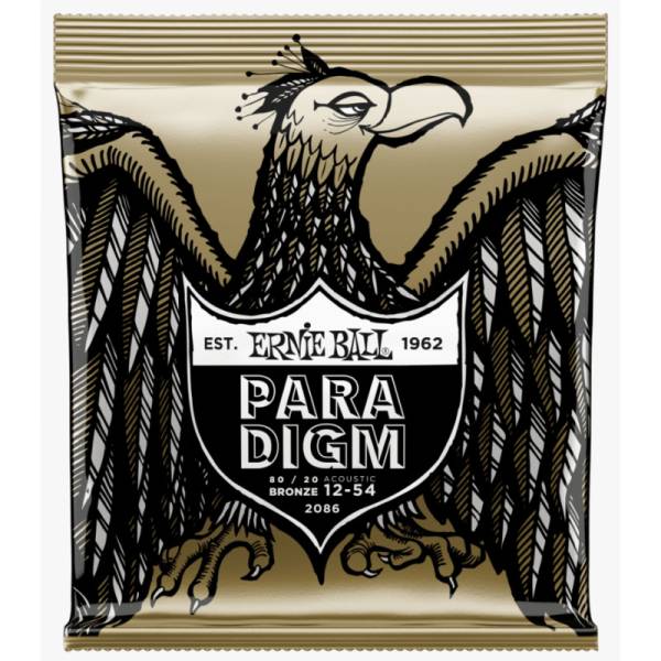 Струны для акустической гитары Ernie Ball 2086 Paradigm Medium-Light 80/20 Bronze 12/54