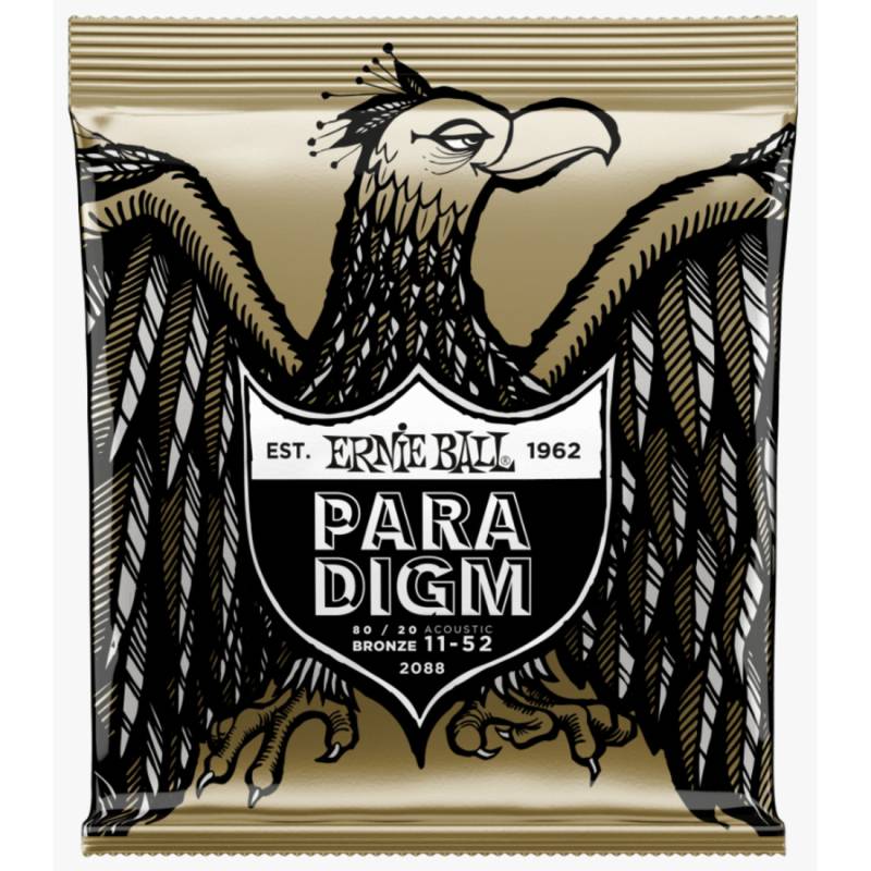 Струни для акустичної гітари Ernie Ball 2088 Paradigm Light 80/20 Bronze 11/52