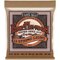 Струни для акустичної гітари Ernie Ball 2153 Earthwood Phosphor Bronze 12-String Light 9/46