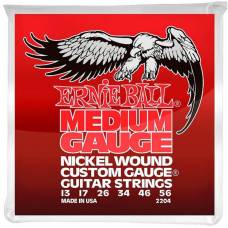 Струны для электрогитары Ernie Ball 2204 Medium Nickel Wound 13/56