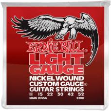 Струни для електрогітари Ernie Ball 2208 Light Nickel Wound 11/52