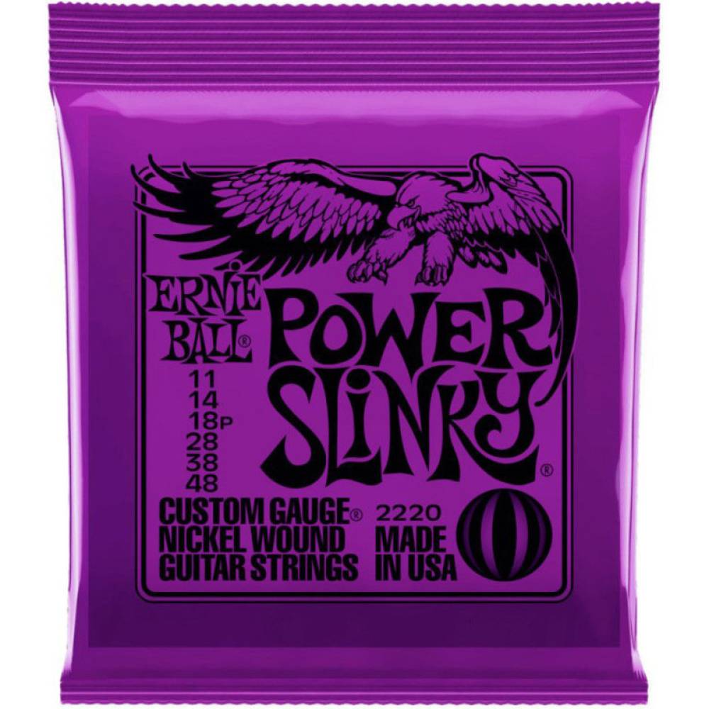 Струни для електрогітари Ernie Ball 2220 Power Slinky Nickel Wound 11/48
