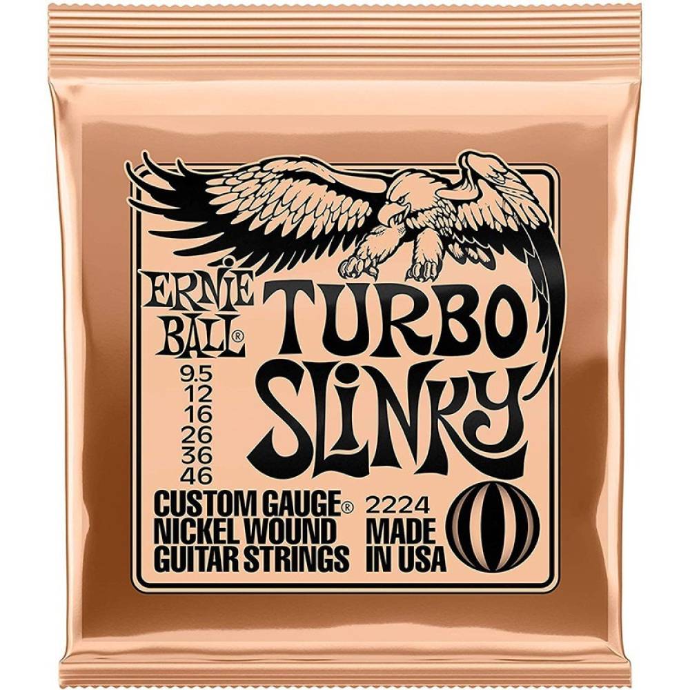 Струни для електрогітари Ernie Ball 2224 Turbo Slinky Nickel Wound 9,5/46