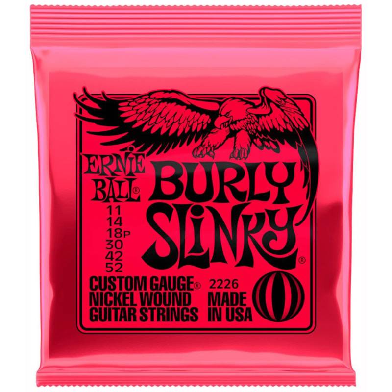 Струны для электрогитары Ernie Ball 2226 Burly Slinky Nickel Wound 11/52