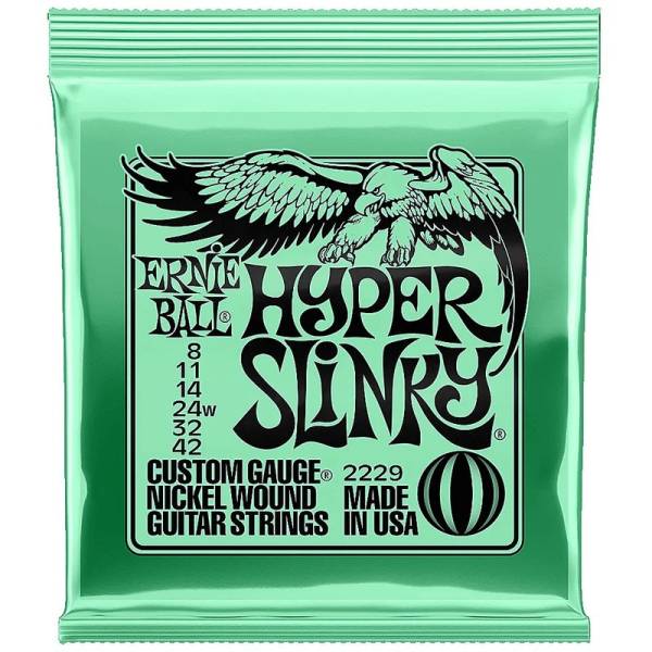 Струни для електрогітари Ernie Ball 2229 Hyper Slinky Nickel Wound 8/42