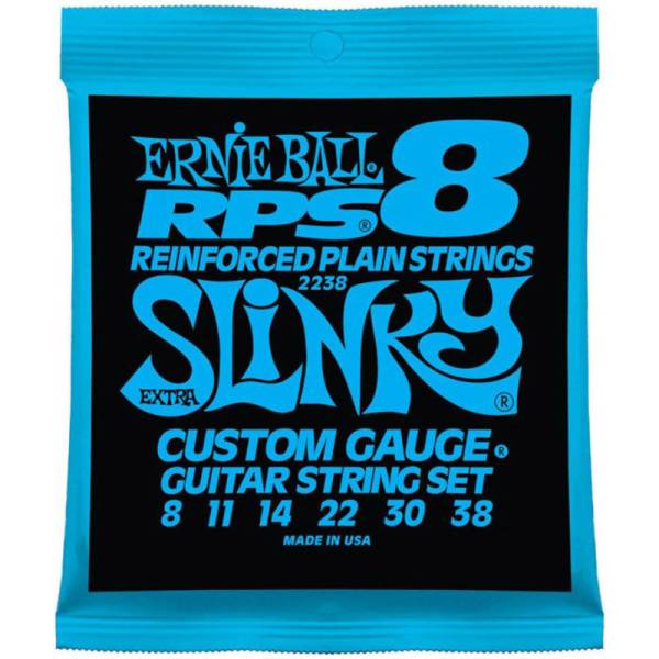 Струны для электрогитары Ernie Ball 2238 RPS-8 Reinforced Extra Slinky 8/38