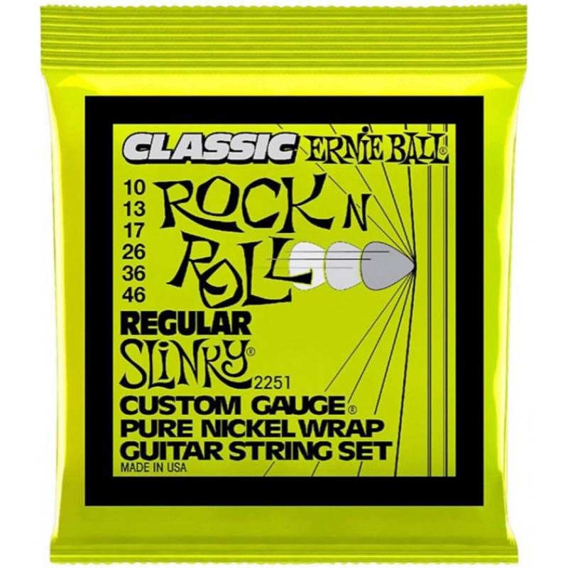 Струны для электрогитары Ernie Ball 2251 Classic Pure Nickel Regular Slinky 10/46
