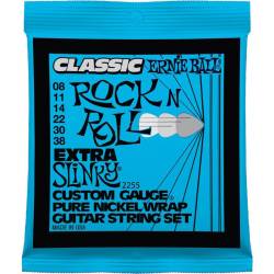 Струни для електрогітари Ernie Ball 2255 Classic Pure Nickel Extra Slinky 8/38