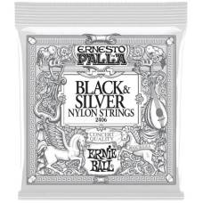 Струни для класичної гітари Ernie Ball 2406 Ernesto Palla Nylon Black & Silver
