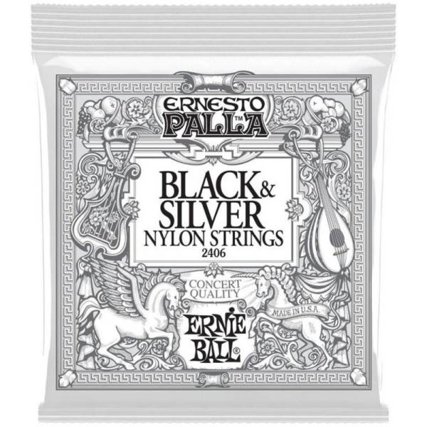Струни для класичної гітари Ernie Ball 2406 Ernesto Palla Nylon Black & Silver