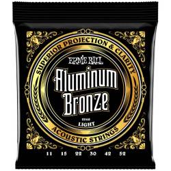 Струни для акустичної гітари Ernie Ball 2568 Light Aluminum Bronze 11/52