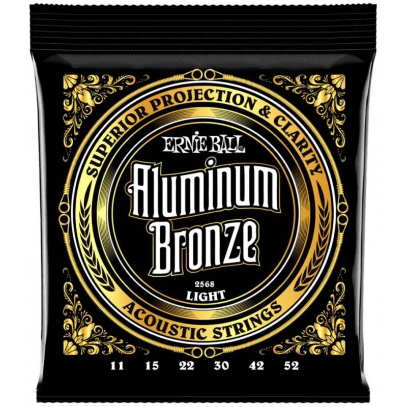 Струны для акустической гитары Ernie Ball 2568 Light Aluminum Bronze 11/52