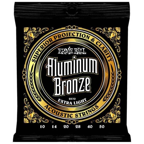 Струни для акустичної гітари Ernie Ball 2570 Extra Light Aluminum Bronze 10/50