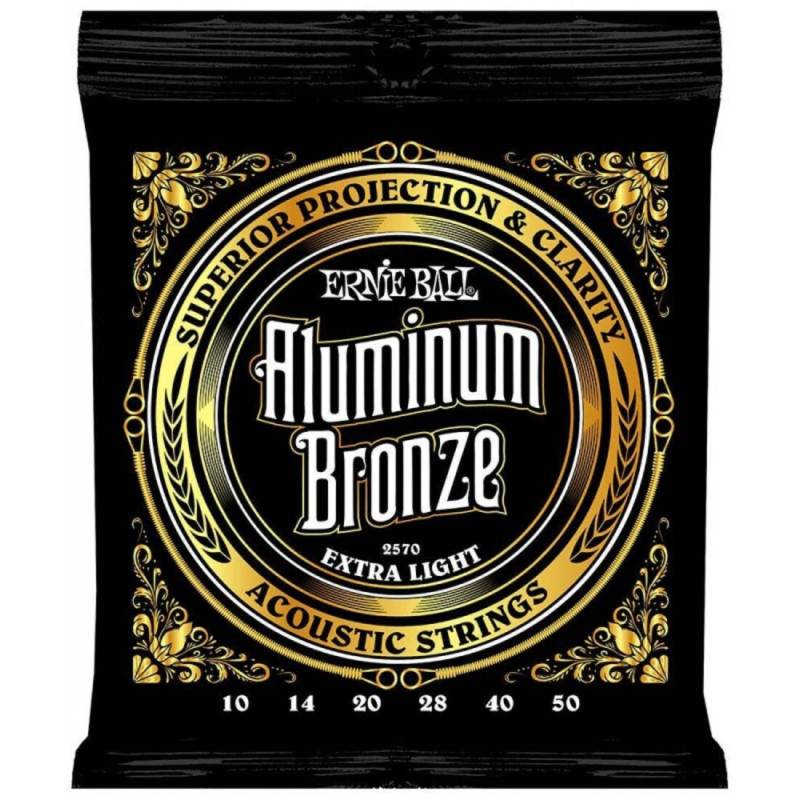 Струни для акустичної гітари Ernie Ball 2570 Extra Light Aluminum Bronze 10/50
