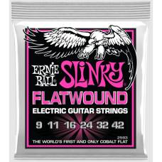 Струны для электрогитары Ernie Ball 2593 Super Slinky Flatwound 9/42