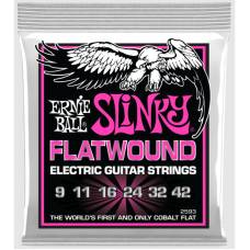 Струны для электрогитары Ernie Ball 2593 Super Slinky Flatwound 9/42