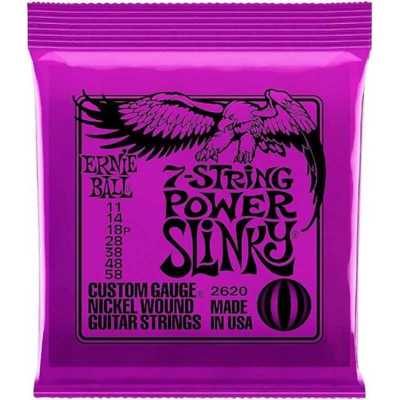 Струны для электрогитары Ernie Ball 2620 7-String Power Slinky Nickel Wound 11/58