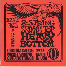 Струны для электрогитары Ernie Ball 2624 8-String Slinky Nickel Wound 9/80