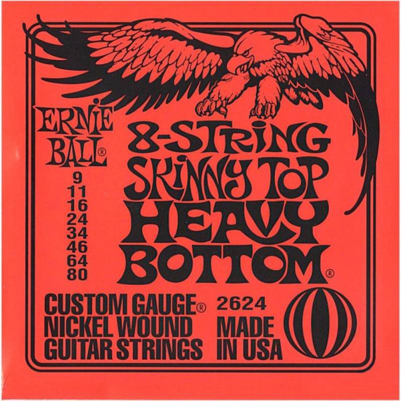 Струны для электрогитары Ernie Ball 2624 8-String Slinky Nickel Wound 9/80