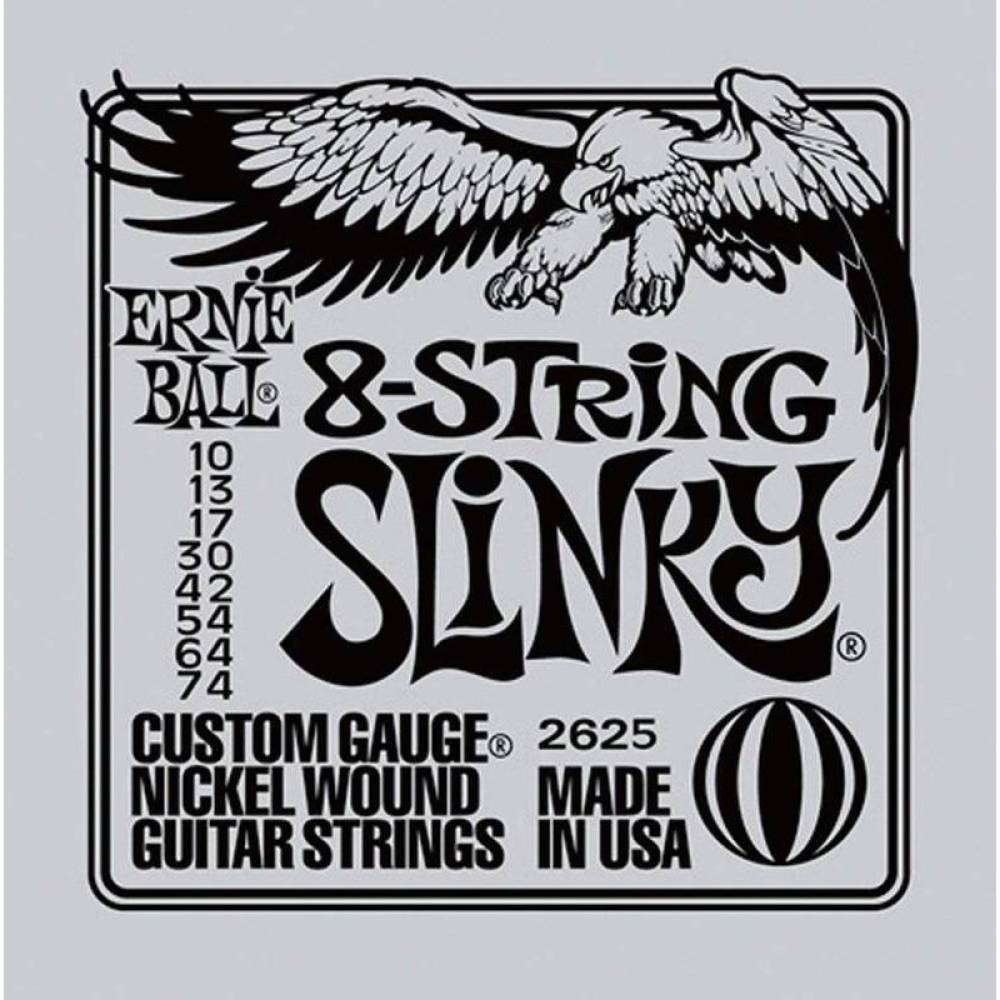 Струни для електрогітари Ernie Ball 2625 8-String Slinky Nickel Wound 10/74