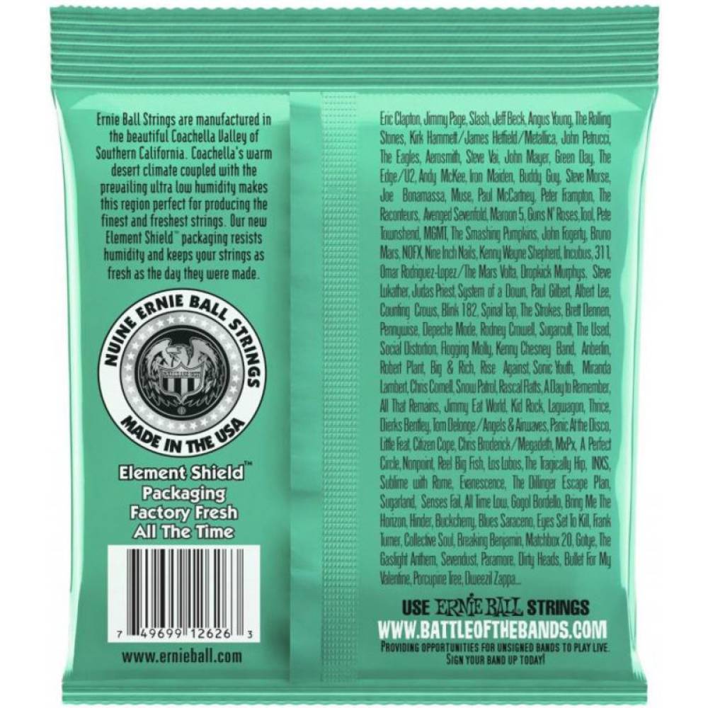 Струни для електрогітари Ernie Ball 2626 Not Even Slinky Nickel Wound 12/56