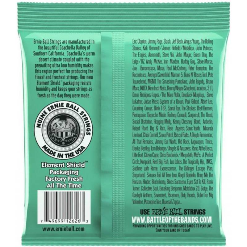 Струны для электрогитары Ernie Ball 2626 Not Even Slinky Nickel Wound 12/56