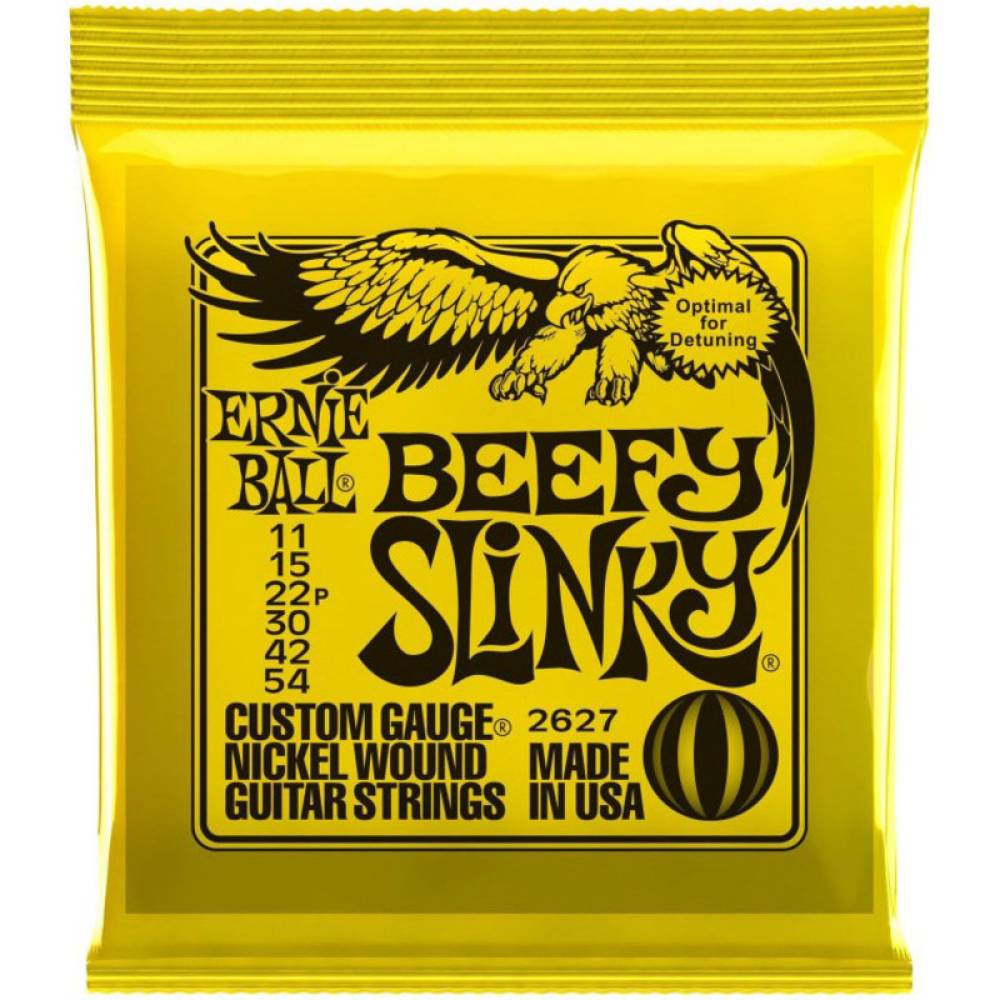 Струни для електрогітари Ernie Ball 2627 Beefy Slinky Nickel Wound 11/54