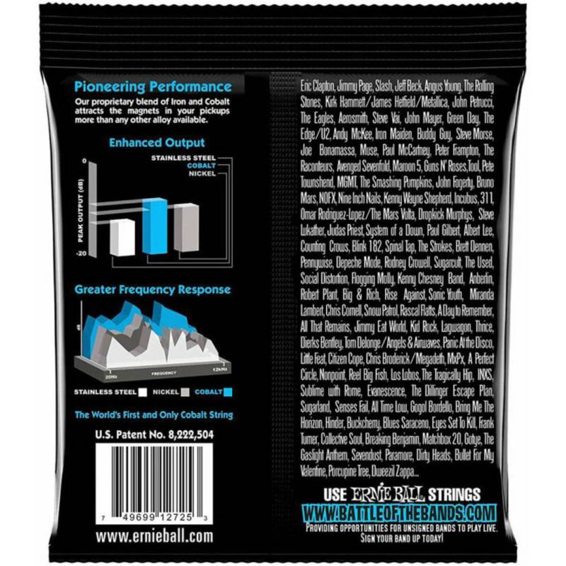 Струны для электрогитары Ernie Ball 2725 Cobalt Slinky 8/38