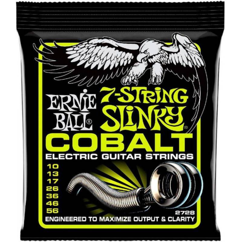 Струны для электрогитары Ernie Ball 2728 7-String Cobalt Slinky 10/56