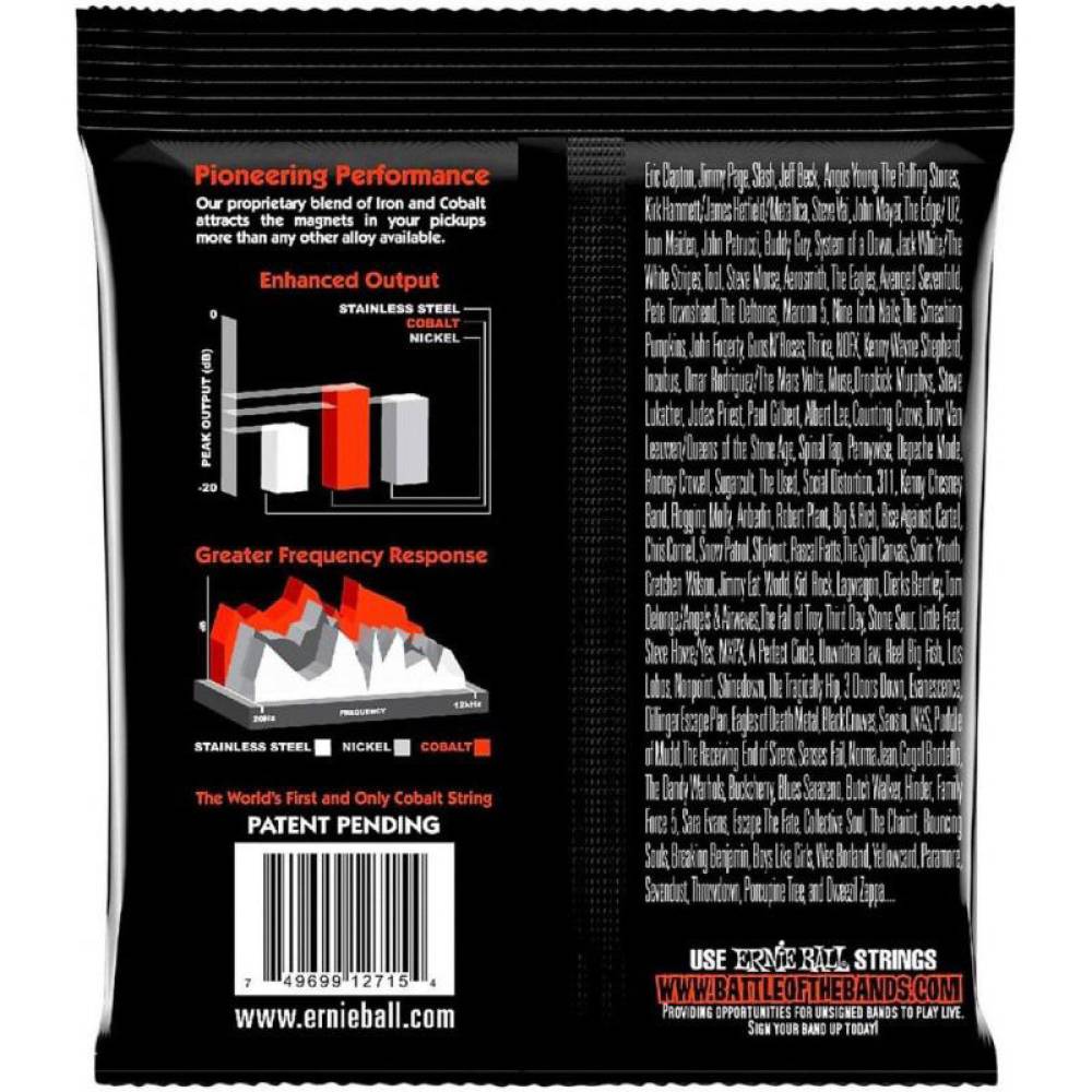 Струни для електрогітари Ernie Ball 2730 7-String Cobalt Slinky 10/62
