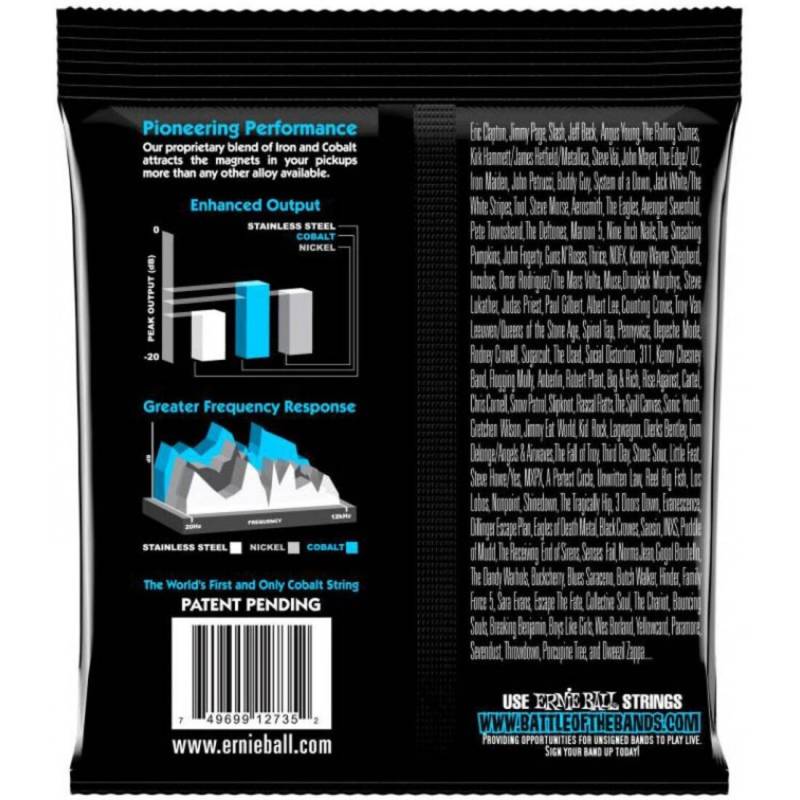 Струни для бас-гітари Ernie Ball 2735 Cobalt Extra Slinky 40/95