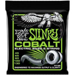 Струни для бас-гітари Ernie Ball 2736 Cobalt Slinky 5-Strings 45/130