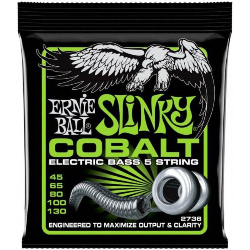 Струны для бас-гитары Ernie Ball 2736 Cobalt Slinky 5-Strings 45/130