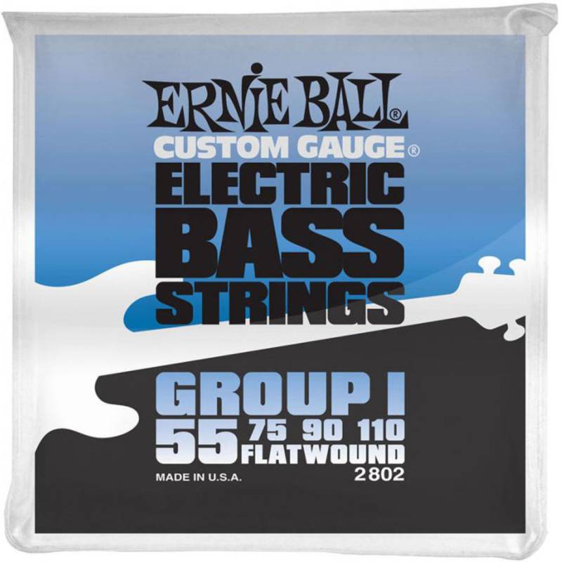 Струни для бас-гітари Ernie Ball 2802 Flatwound Group I 55/110