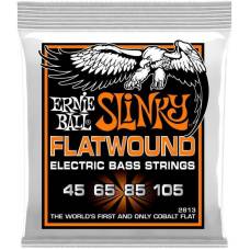 Струни для бас-гітари Ernie Ball 2813 Hybrid Cobalt Slinky Flatwound 45/105