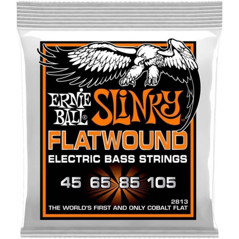 Струни для бас-гітари Ernie Ball 2813 Hybrid Cobalt Slinky Flatwound 45/105