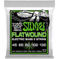 Струни для бас-гітари Ernie Ball 2816 Regular Cobalt Slinky Flatwound 5-Strings 45/130